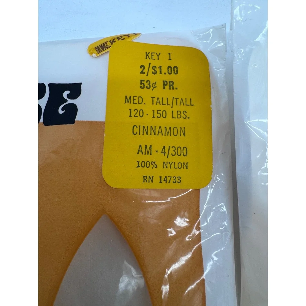 S.S. Kresge Panty Hose Nylons M Tall Cinnamon New Vintage Seamless 2pk‎ AM-4/300